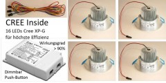 LED-Profi-Set (4 Spots a 5W, dimmbar)