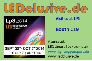 Banner LPS2014 with boothnr. for led spectrometer