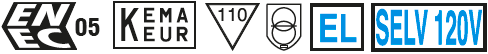 LED driver labels, SELV 120V