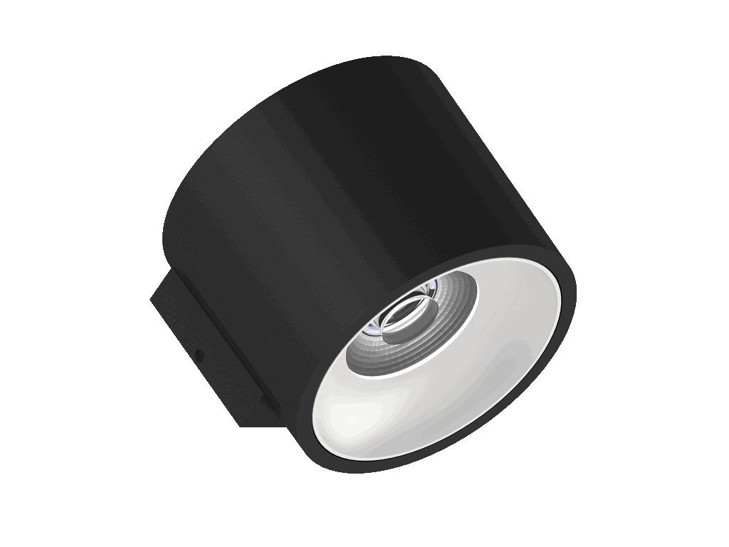 Picture - Fido WL 105L black white.jpg Illuxtron Fido Wall Light 105 HV-FD 800lm
