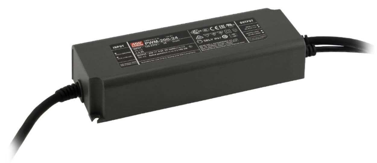 PWM-200_1_Vorschaubild PWM 200W Konstantspannungsnetzteil (12V-24) von Meanwell, dimmbar 3in1 (0-10V, PWM, Poti) oder DALI 2.0
