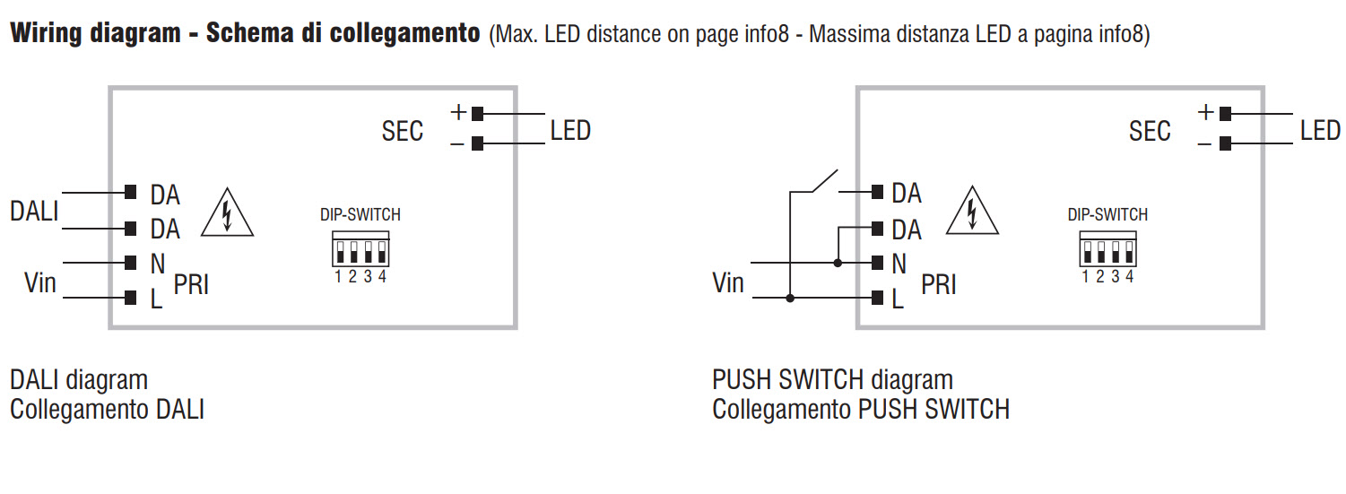 TCI Professionale DALI 38 Schaltplan DALI, Push Switch TCI Professionale DALI 38 Schaltplan DALI, Push Switch