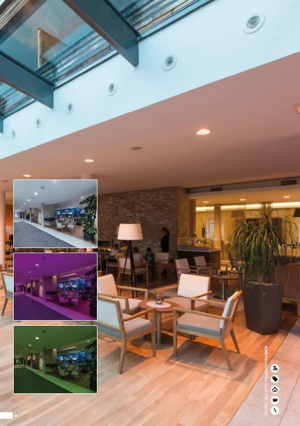 Anwendung der Deckeneinbauleuchte  Anwendung der Deckeneinbauleuchte