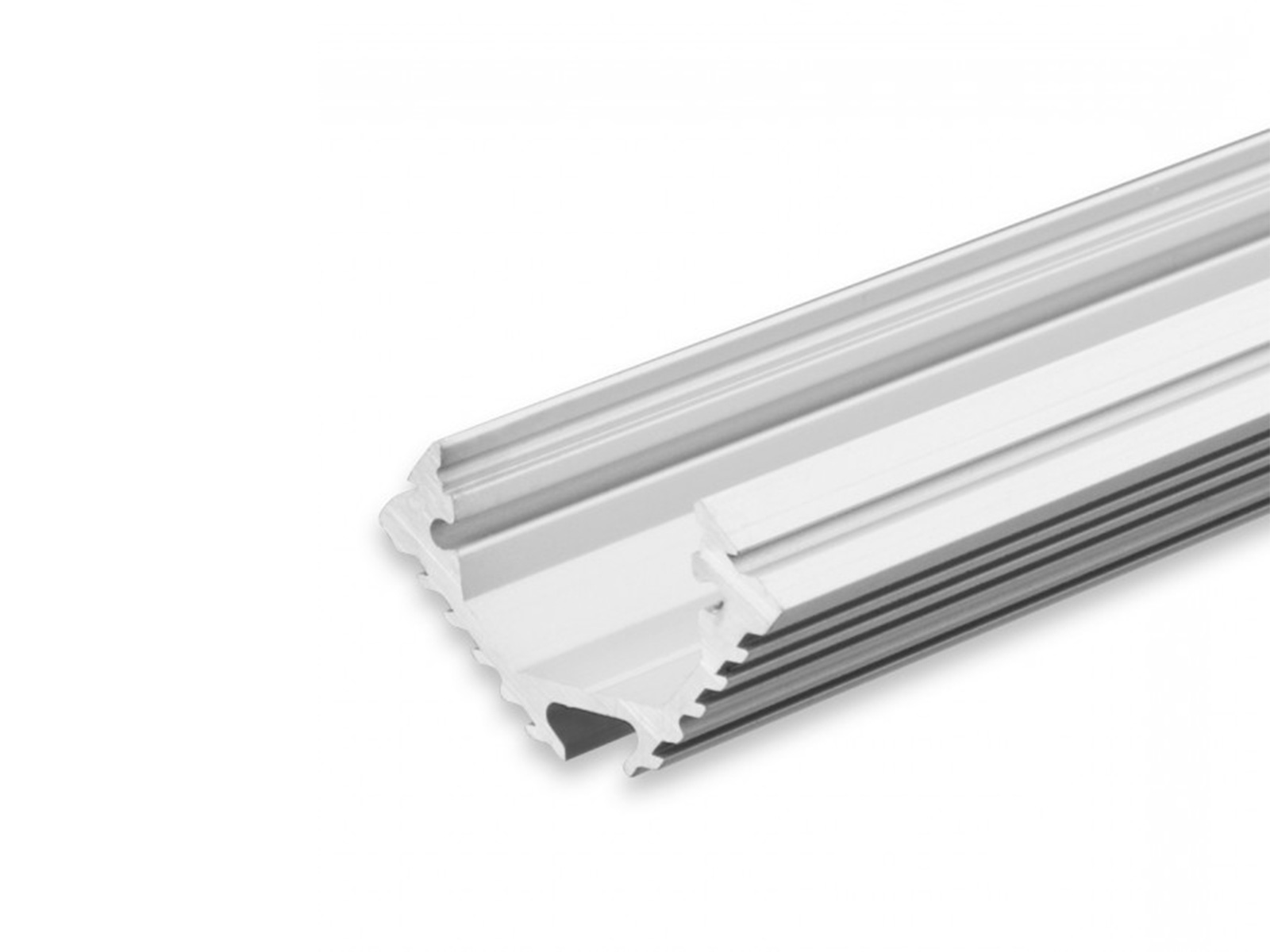 Aluminum corner profile AL-PU60 45° silver 2m