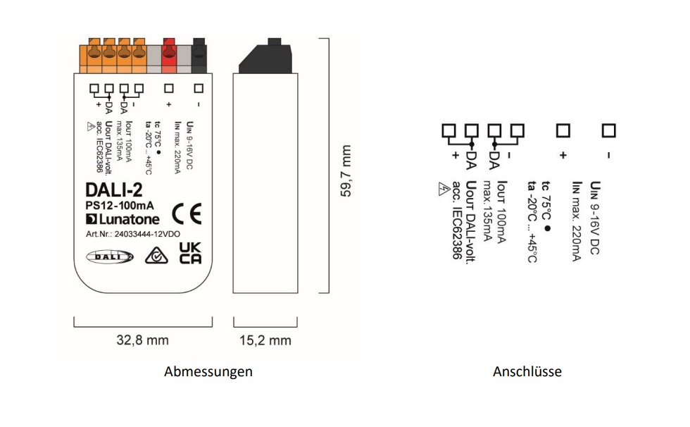 24033444-12VDO Abmessungen 24033444-12VDO Abmessungen