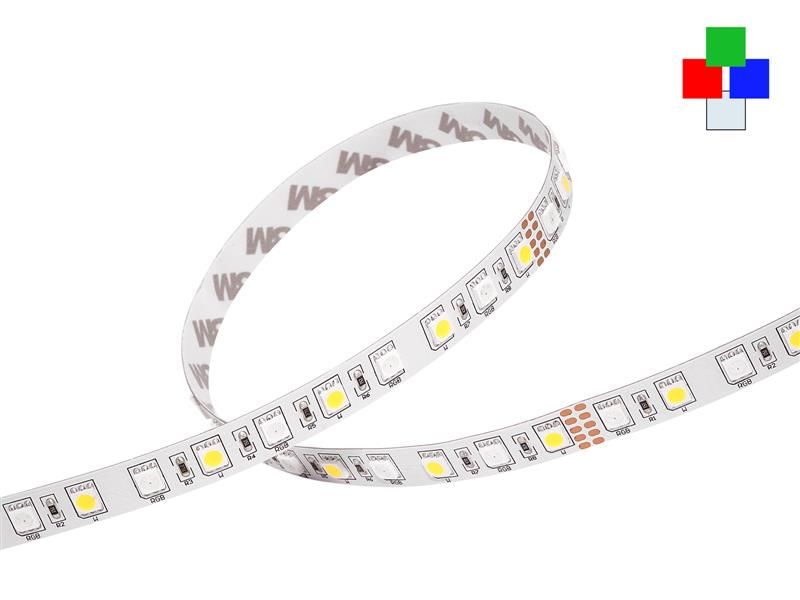 Flexible RGBW LED Strip 24V | 4-channel 72 LEDs/m