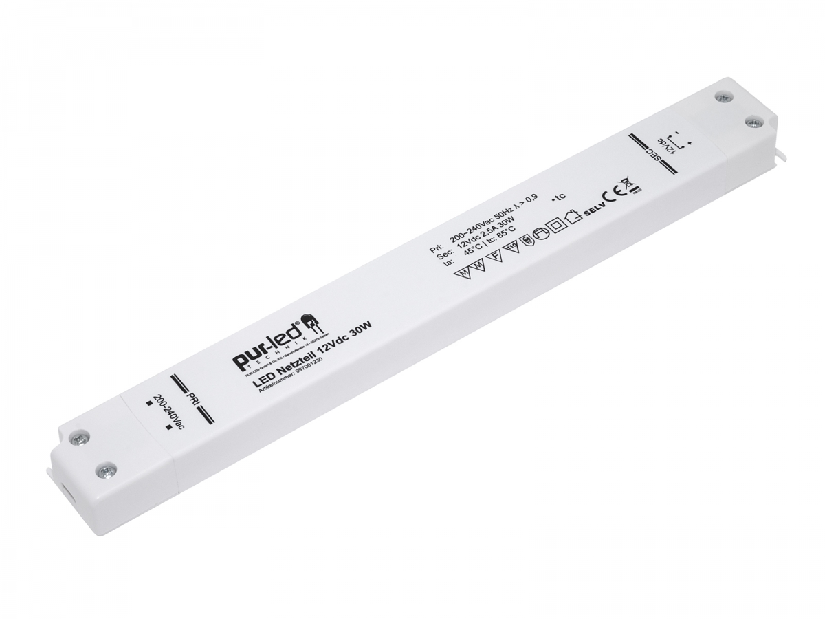 LED-Trafo slim IP20 30W Produktbild LED power supply 30W IP20 Slim