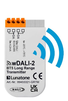 wDALI-2 BT5 Long Range Transmitter - Receiver Wireless DALI Module