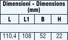 TCI 151400 151404 Abmessungen