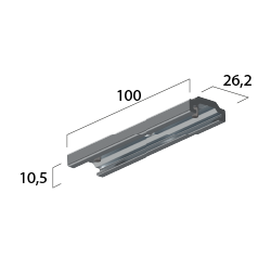 Fastening elements for the DALI ONETRACK Eutrac track system