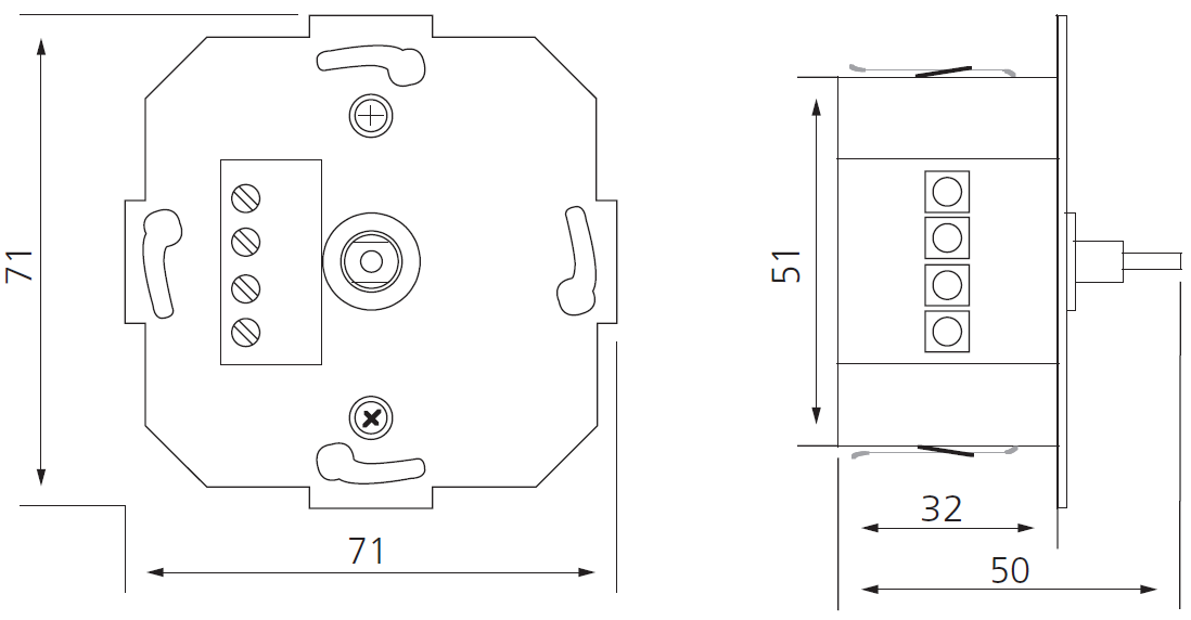 Abmessungen Power DALI Regler