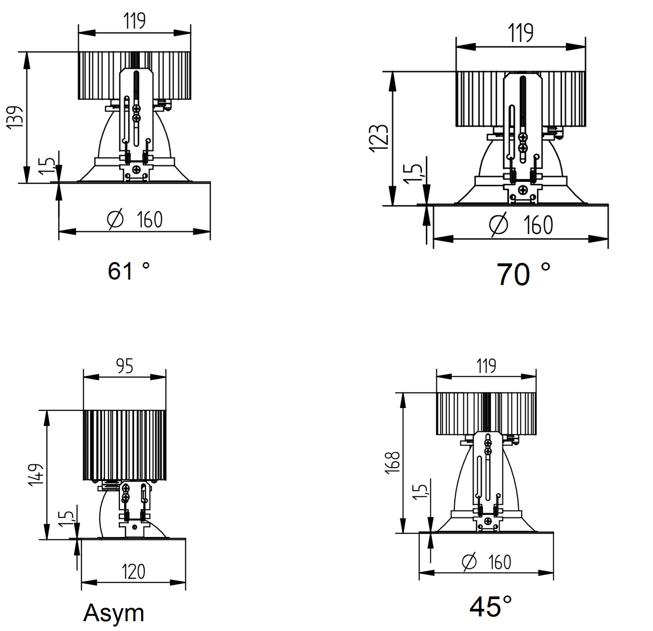 Übersicht Abmessungen K-View Kiteo Übersicht Abmessungen K-View Kiteo