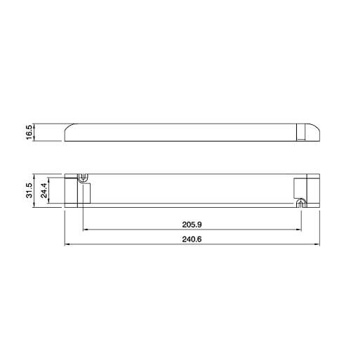 Independent LED power supply slim up to 60W 12V/24V