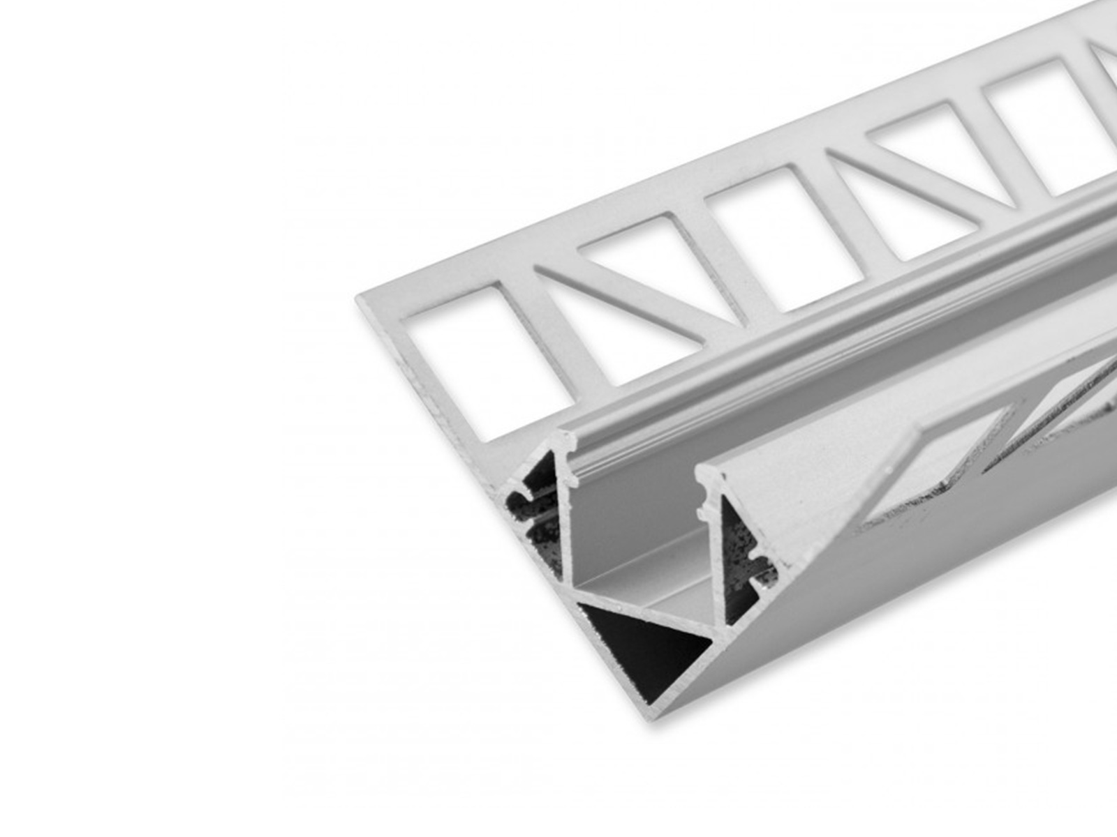 LED aluminum tile profile AL-PU21 for inside corners silver 