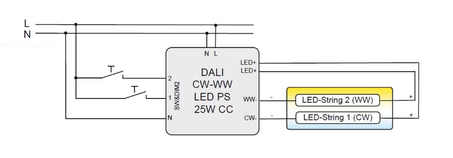 LED Power Supply CW-WW Ansteuerung Switchdim2