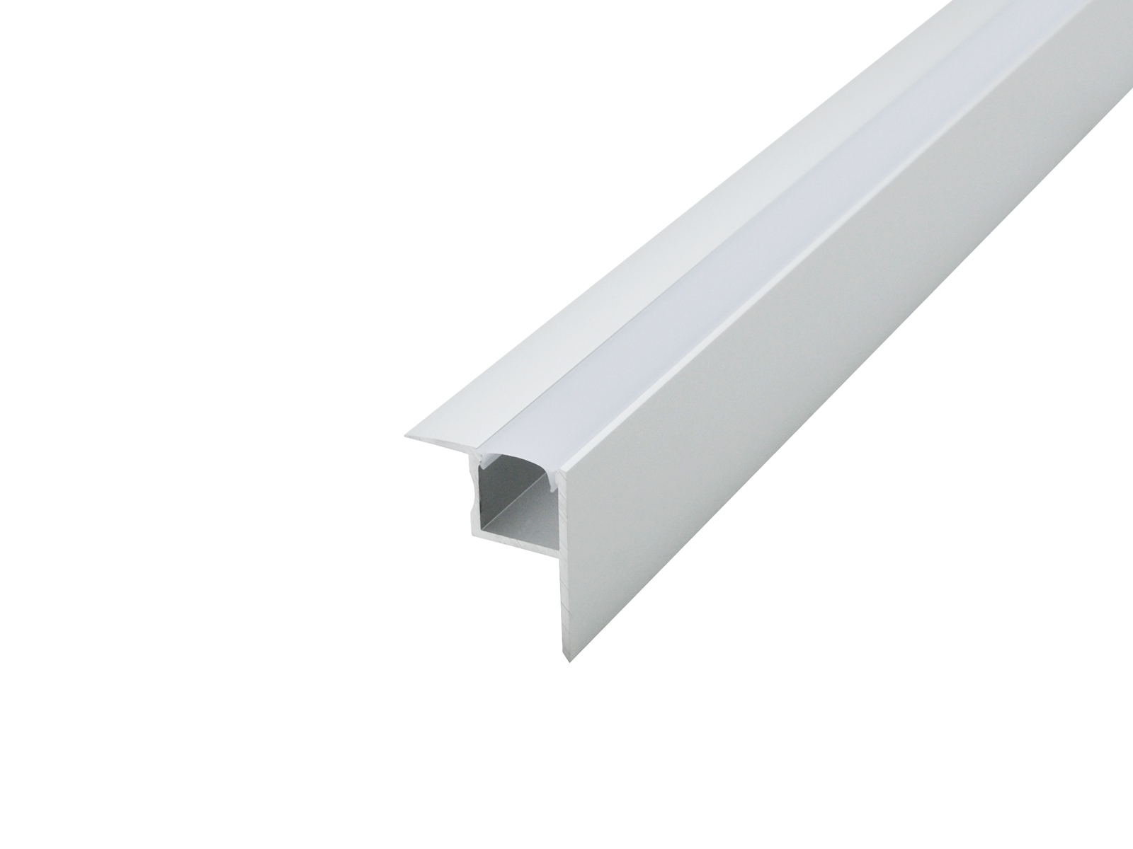 LED Profile for ceiling installations, silver with cover, 1 - 2 m LED Profile for ceiling installations, silver with cover, 1 - 2 m