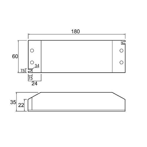 Dimmable LED power supply 30W or 45W