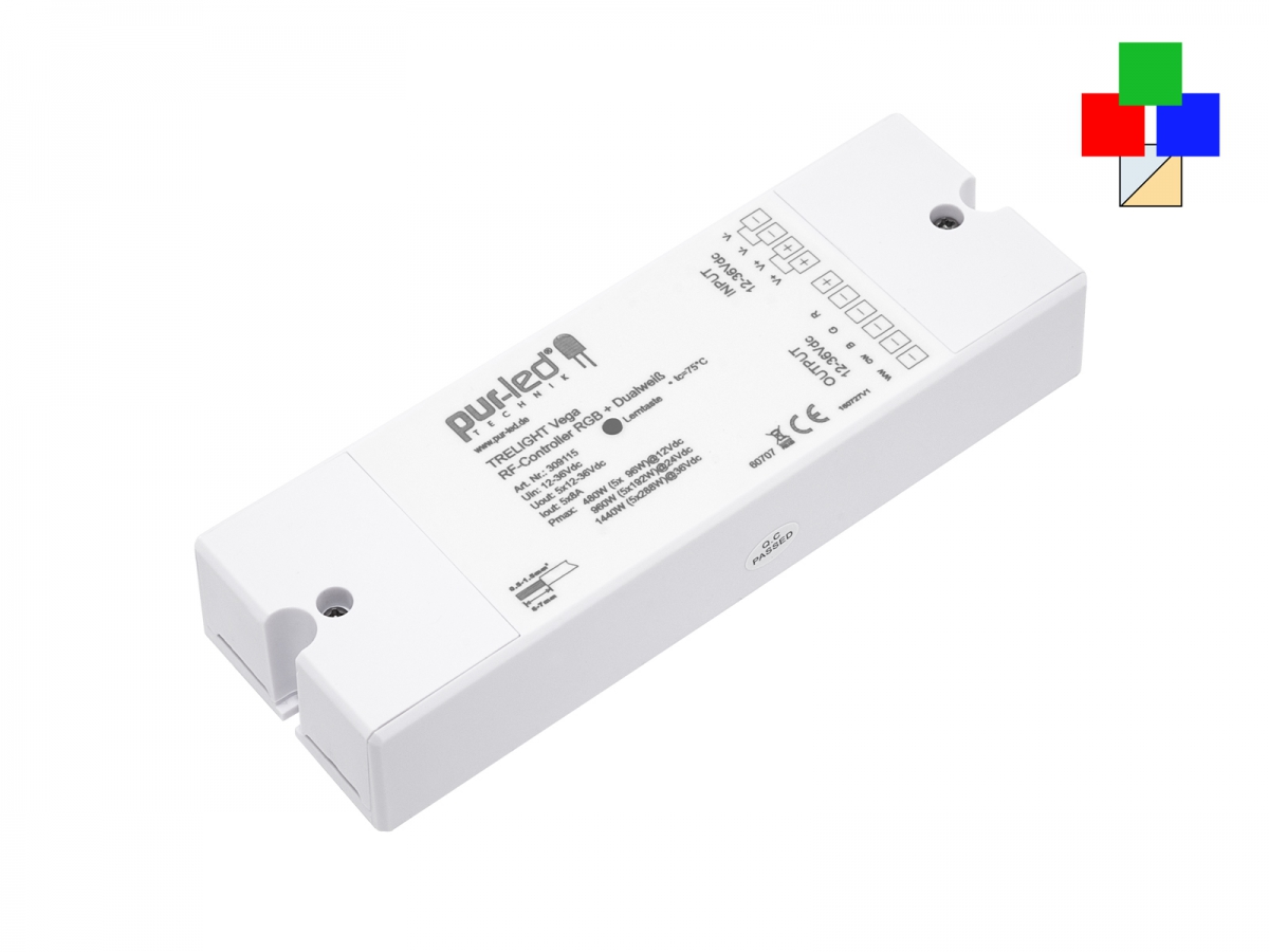 RGB-Dual LED Controller TRELIGHT Vega 12-36Vdc/5x8A RGB-Dual LED Controller TRELIGHT Vega 12-36Vdc/5x8A