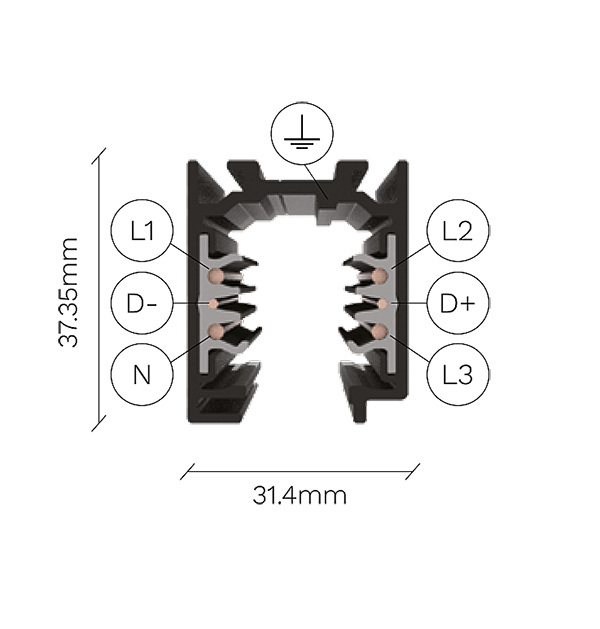 conductor railsystem with data-bus ONETRACK DALI
