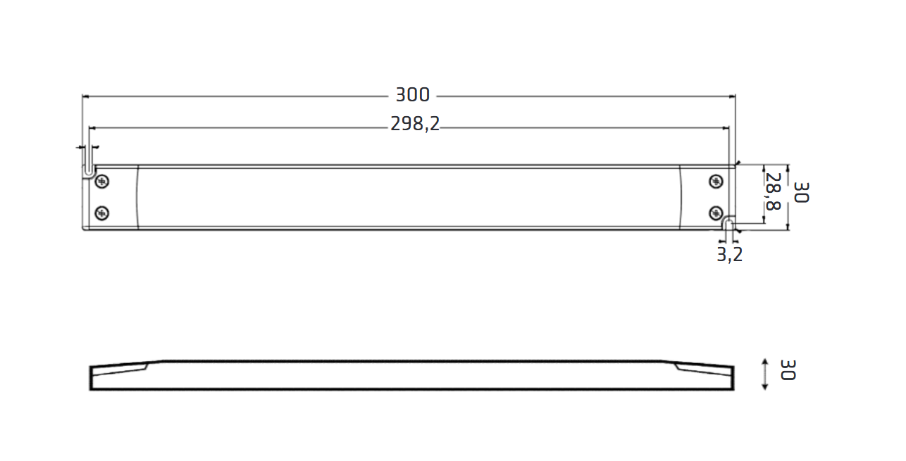 Independent LED power supply slim up to 60W 12V/24V