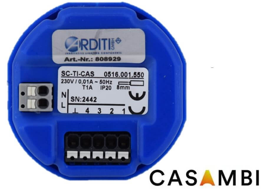 Casambi Tasterinterface mit 4 frei programmierbaren Tastern/Schließer