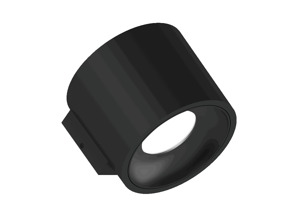 Picture - Fido WL 105D black black.jpg Illuxtron Fido Wall Light 105 HV-FD 800lm