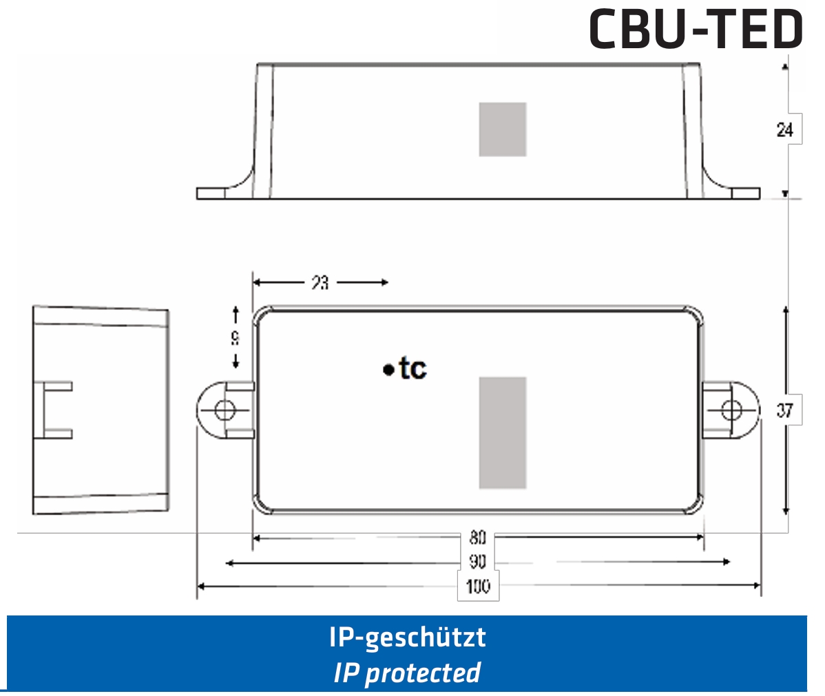 Abmessungen Casambi Phasendimmer IP 65.jpeg IP 65 Casambi Phasendimmer Abmessungen