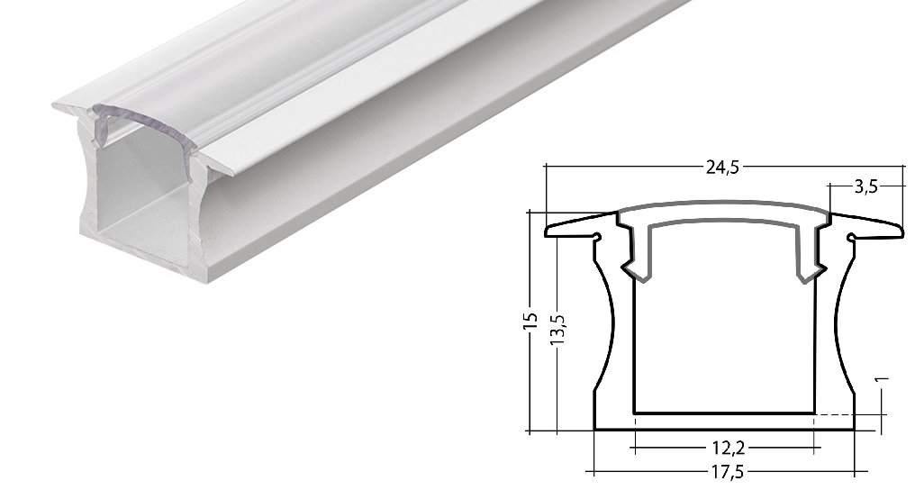 ALU-9451510-2 LED T-Profil Slim