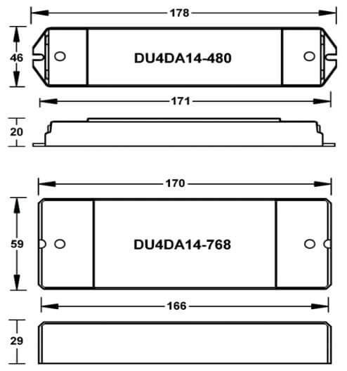 Bemessung DALI LED Dimmer 4-kanalig