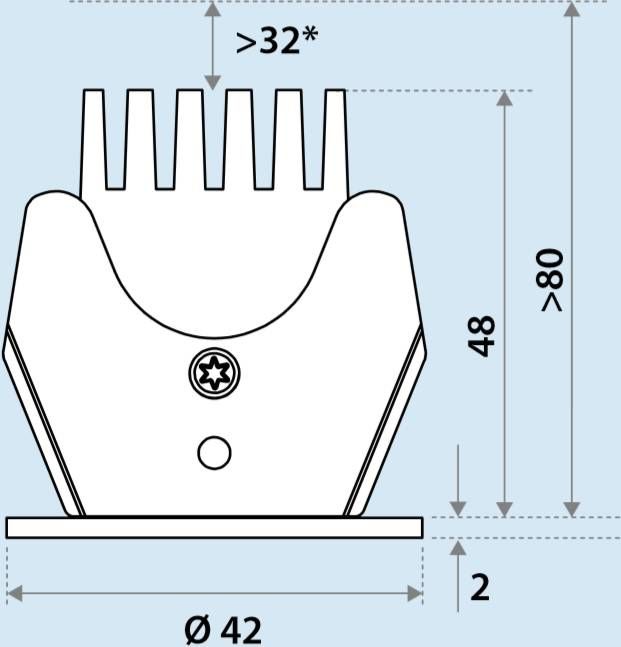 Abmessungen Downlight Fluxe 35