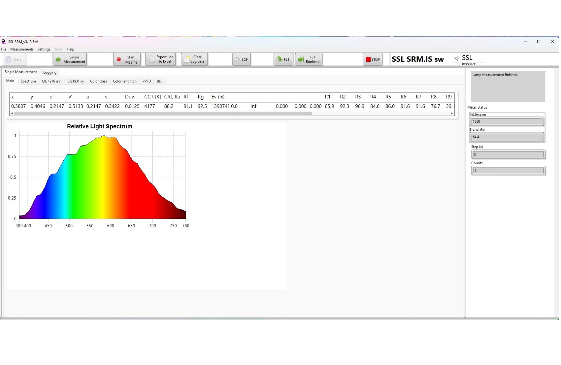 SSL SRM Spectroradiometer Software SSL SRM Spectroradiometer Software
