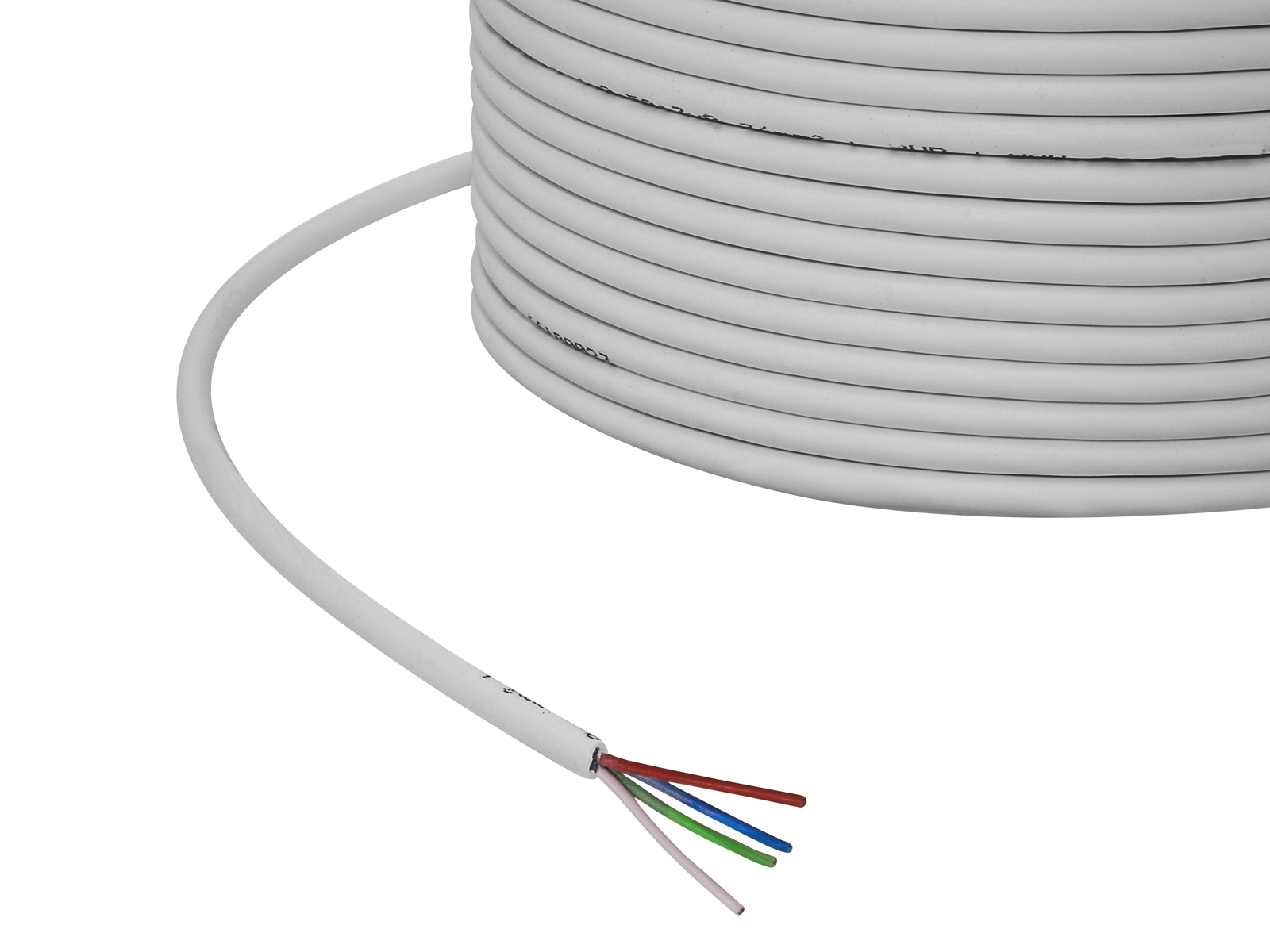  1m 4x 0,5mm² 4 pole RGB cable grey PVC