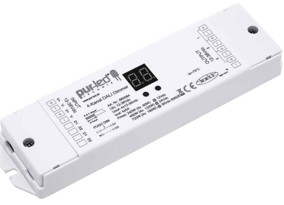 DALI and Push-Dimmer for RGB-W LED-Stripes DALI and Push-Dimmer for RGB-W LED-Stripes