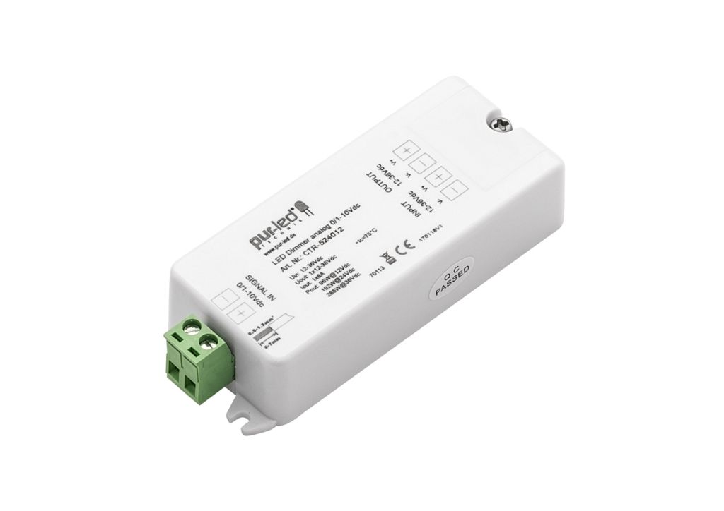 1-Channel LED Dimmer 1-10V 12-36Vdc 8A 1-Channel LED Dimmer 1-10V 12-36Vdc 8A