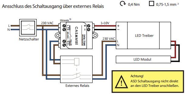 Anschlussdiagramm Relais