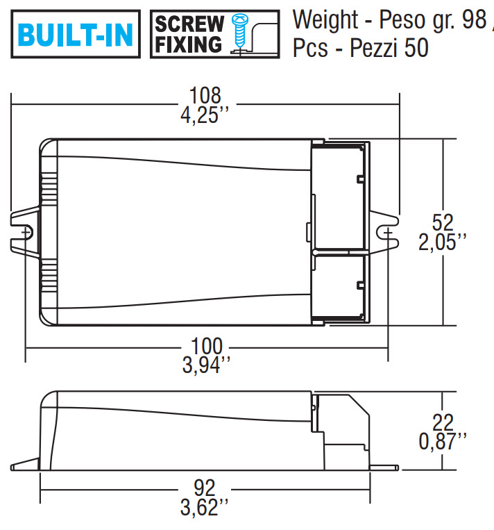 Mini Jolly LC Ohne Abdeckung abmessungen