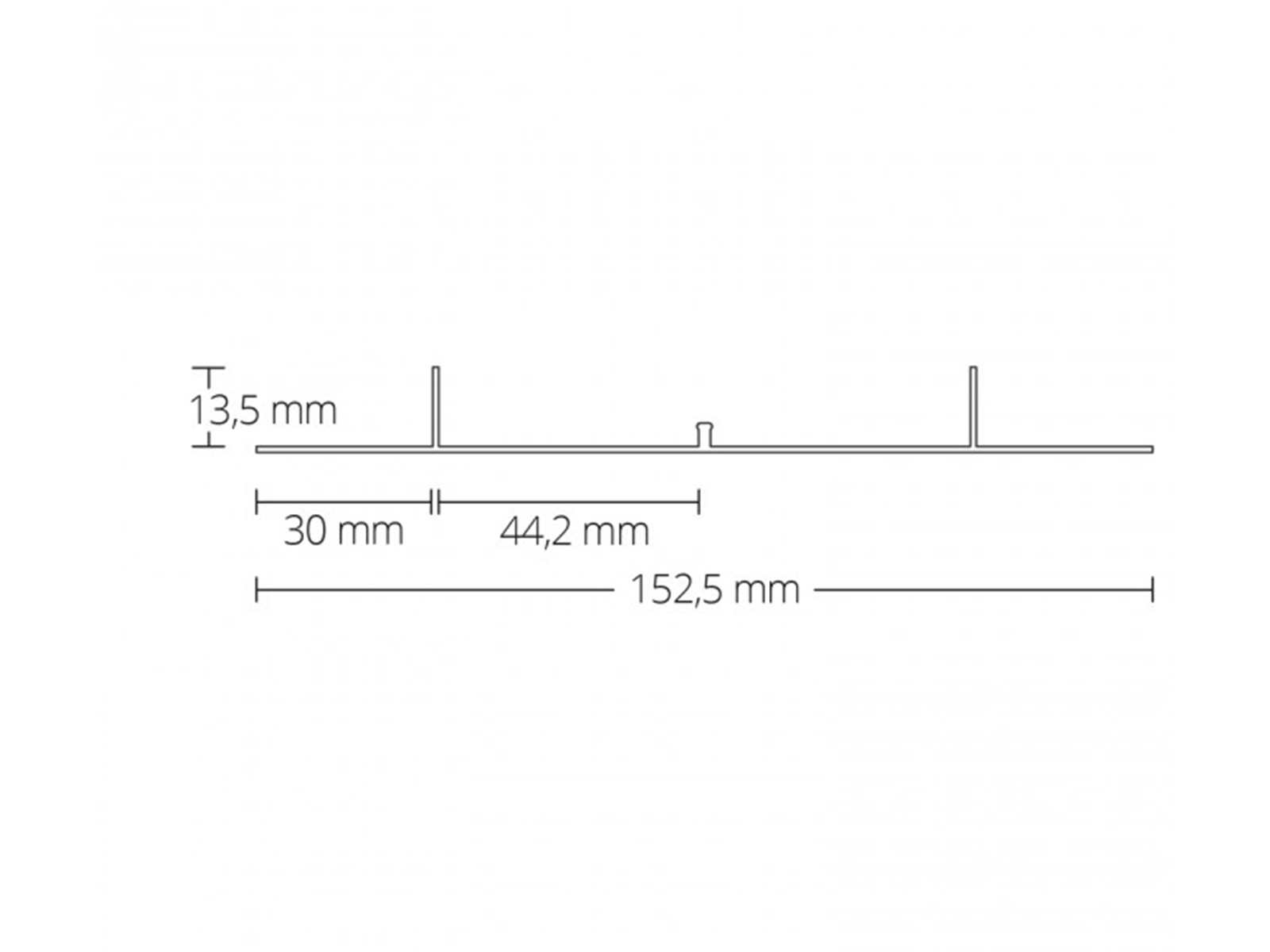 LED aluminum drywall profile AL-PU46 silver 2m LED aluminum drywall profile AL-PU46 silver 2m
