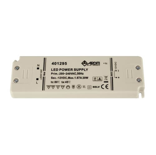 LED-Trafo 230V auf 12V=, 0,5-20 Watt Ein 180-240V, Super SlimLine, Trafos  / Netzteile / Treiber, Zubehör