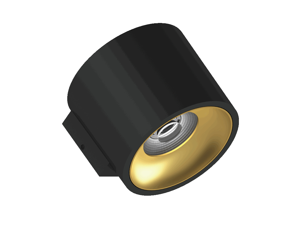 Picture - Fido WL 105L black gold.jpg Illuxtron Fido Wall Light 105 HV-FD 800lm