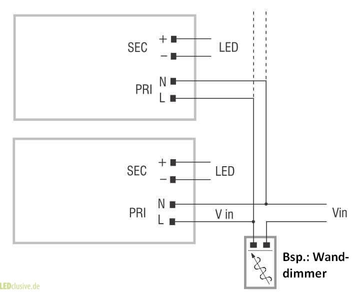 TCI MINI MD Treiber schaltplan Anschlussbeispiel TCI Micro MD