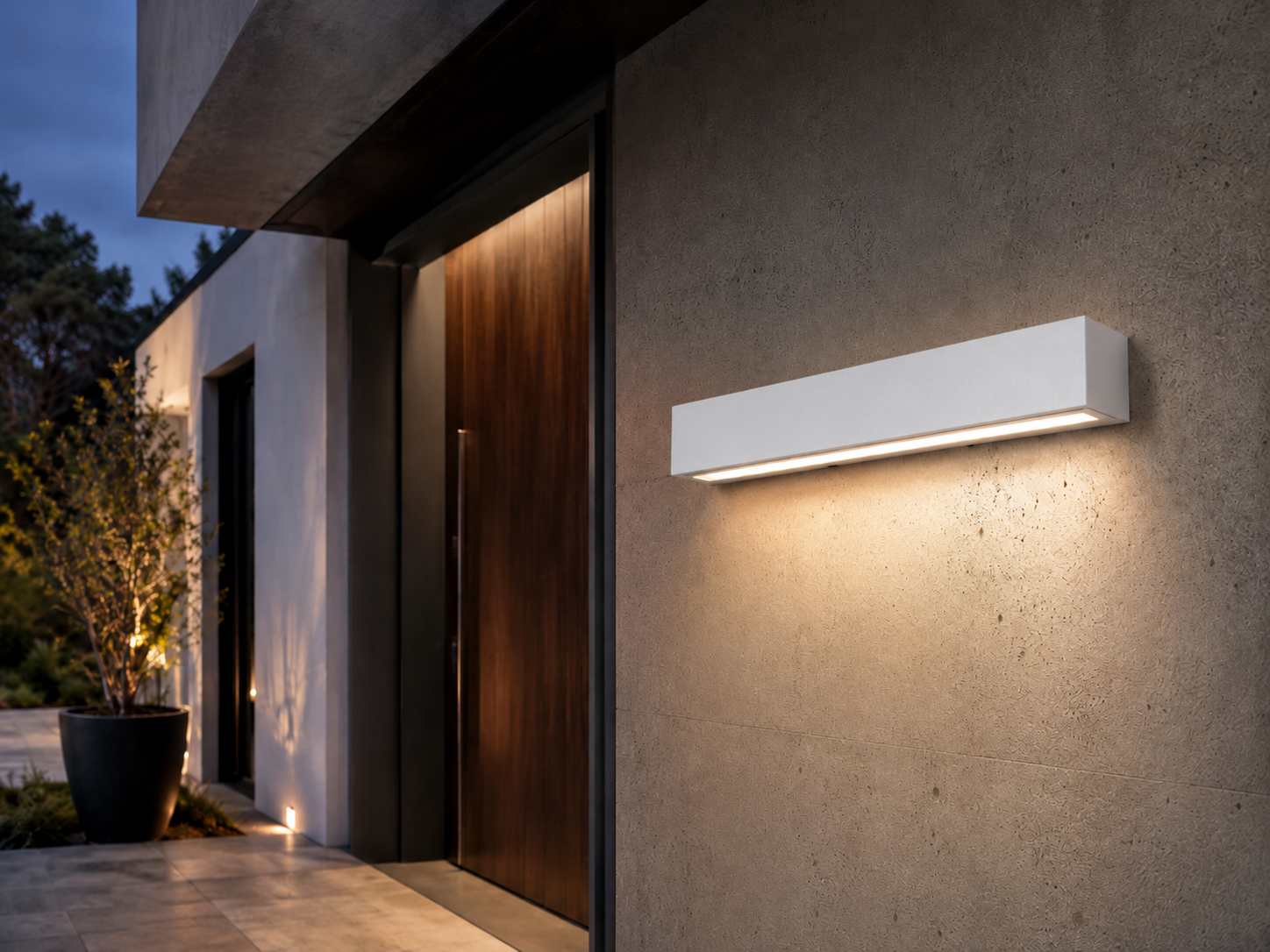 LED-Wandaussenleuchte-WASH42-Weiss-Eingang.jpg LED Outdoor wall light Wash42