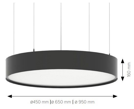Abmaße der K-CIRCUM Leuchte
