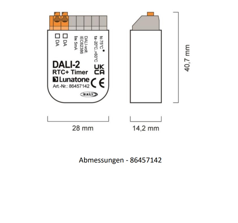 DALI / DALI-2 RTC Timer Real-time clock with switching function