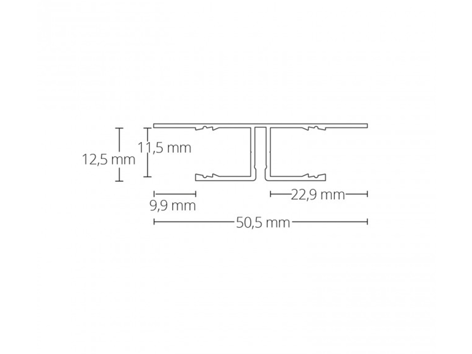 LED aluminum drywall profile AL-PU46 silver 2m LED aluminum drywall profile AL-PU47 silver 2m