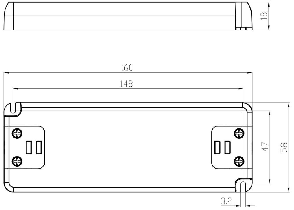 50Watt LED Netzteil Abmessungen 50Watt LED Netzteil Abmessungen