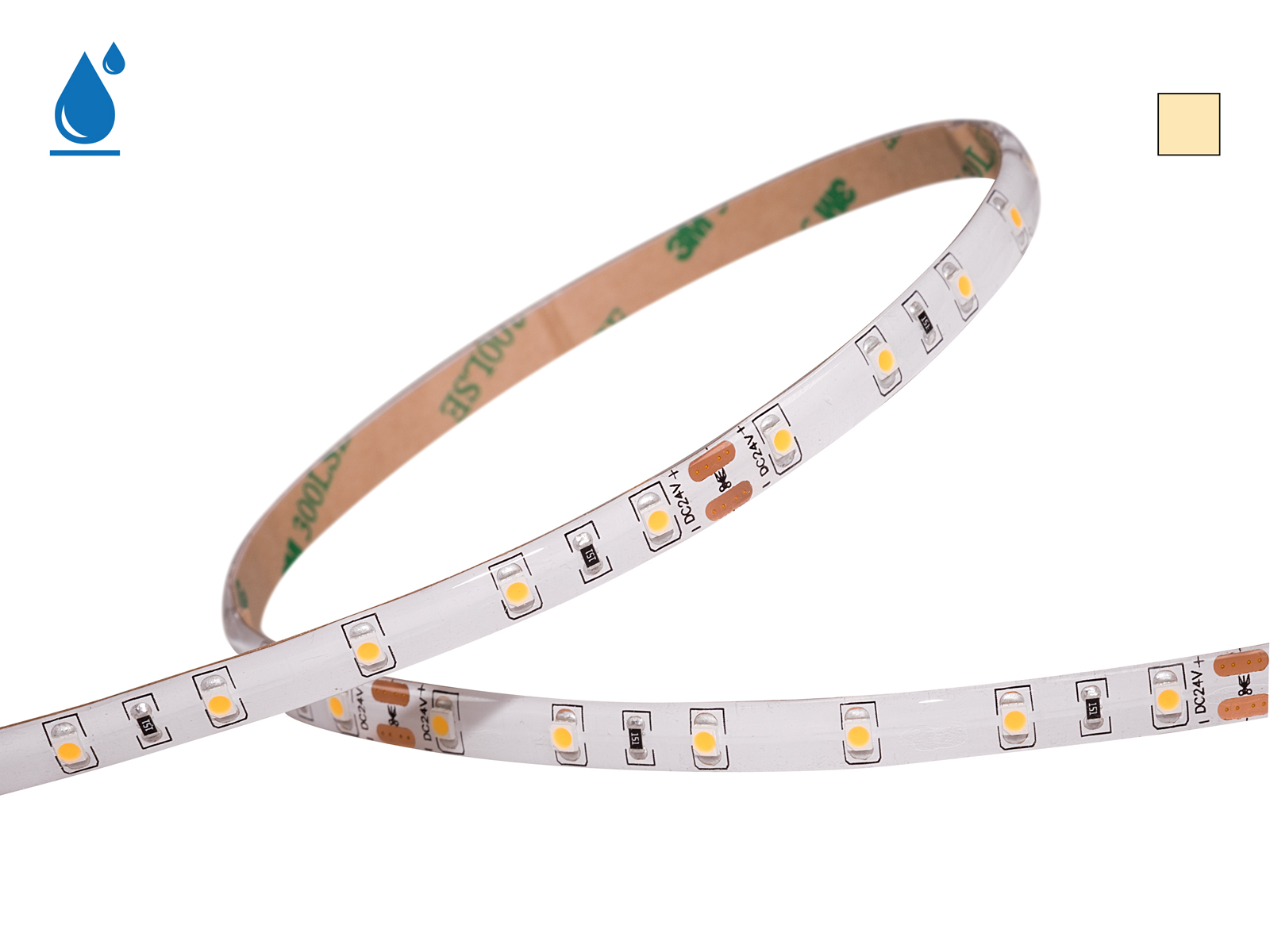 str-77924549_led-stripe_24vdc_4w_60leds_ip54_schlaufe_1600.jpg 24V LED strip 10m warm white 4W/m 60LEDs/m IP54