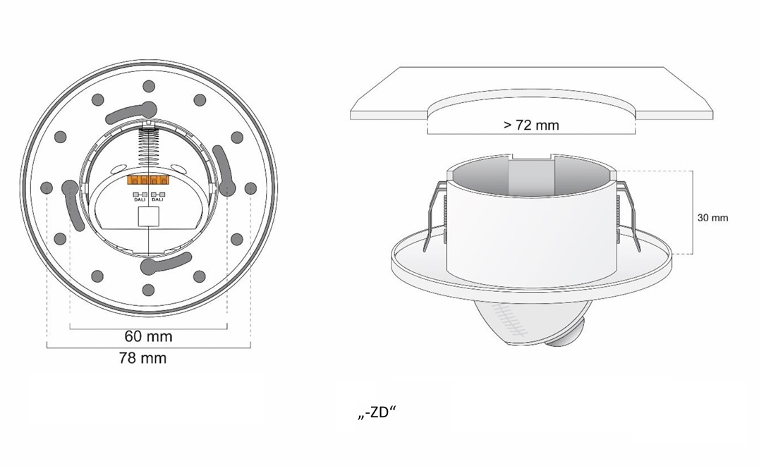Abmessungen DALI-2 LS -ZD.jpeg Lunatone DALI-2 Lichtsensor 68791433