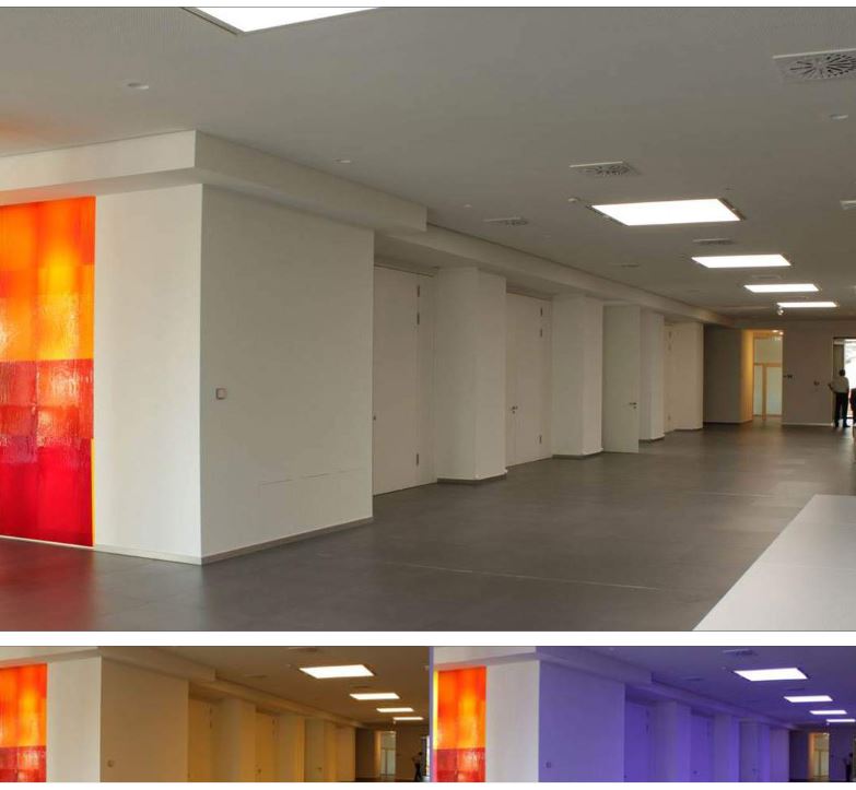 LED-Flächenleuchte Inszenierung