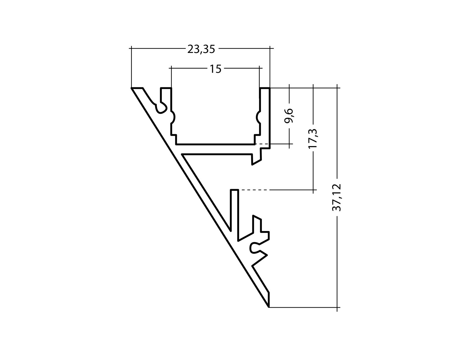 alu-94519530_xxline_voutenprofil_masszeichnung_1600 Maße