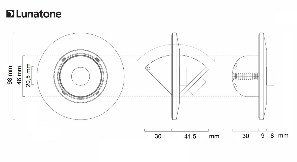 Abmessungen DALI-2 LS.jpeg DALI-2 LS Lichtsensormodul von Lunatone